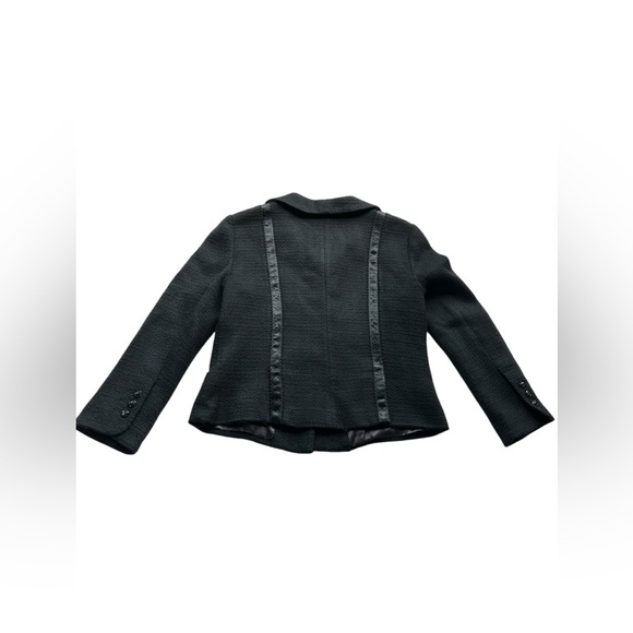 Rebecca Taylor Tweed Black Blazer Career Size 6 Preppy Academia Business Causal - Picture 10 of 12